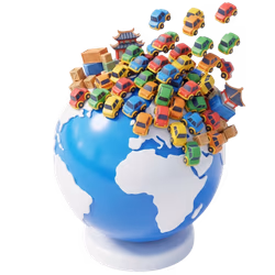 Глобус с автомобилями