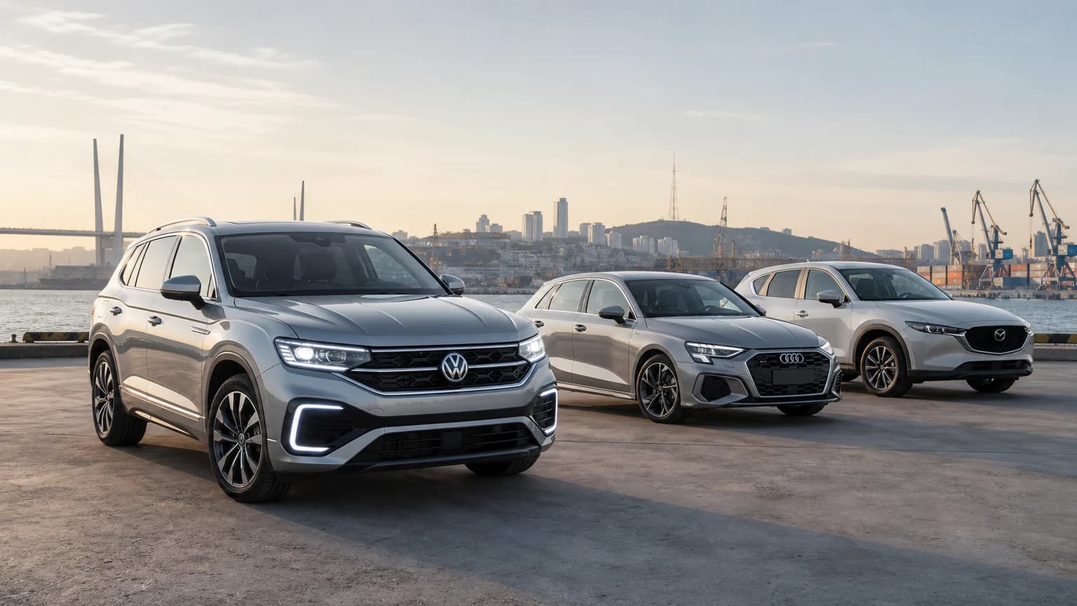 Volkswagen Tayron, Audi A3 и Mazda CX-5, автомобили до 2,5 млн рублей