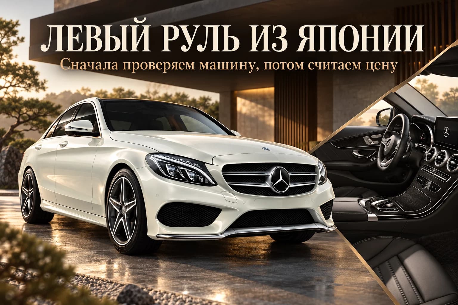 Mercedes-Benz C 200 Sports Edition W205 и леворульный салон специальной версии для Японии