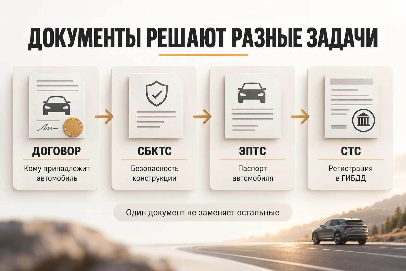 Договор, СБКТС, ЭПТС и СТС с разными задачами
