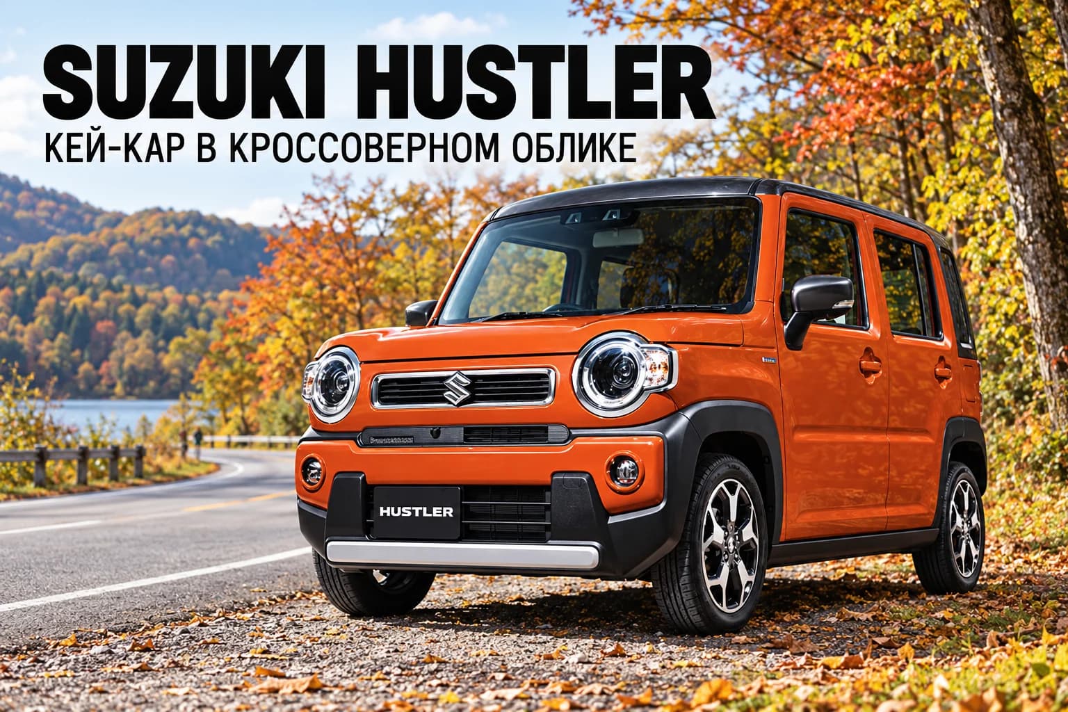 Suzuki Hustler второго поколения с круглыми фарами и эмблемой Suzuki