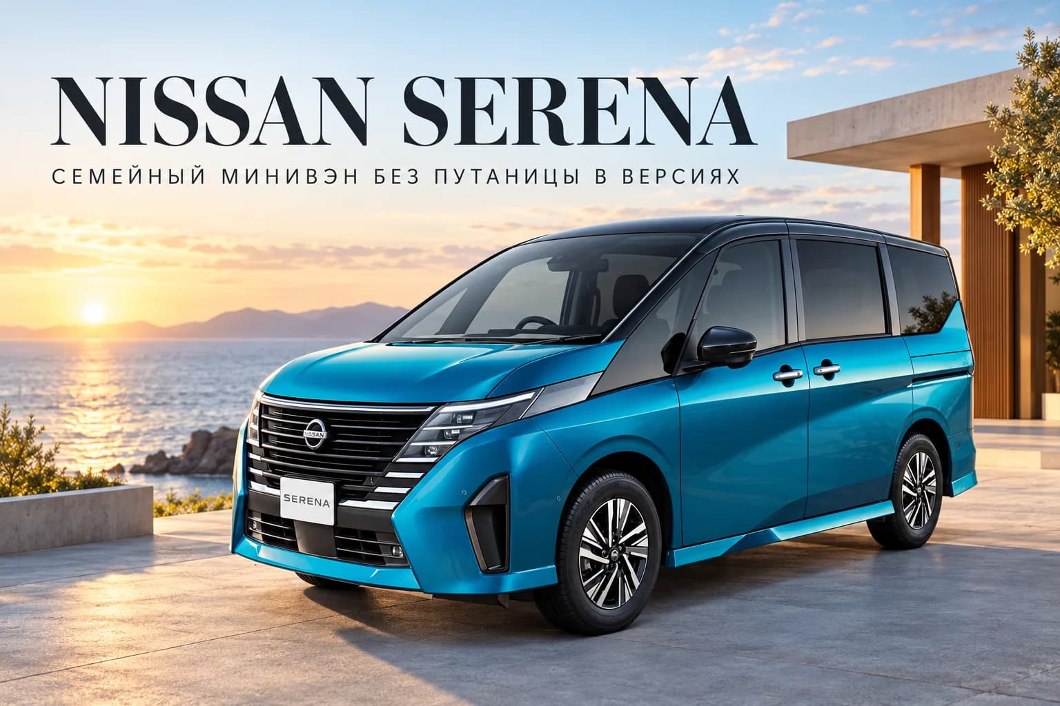 Nissan Serena C28 Highway Star с заводской эмблемой Nissan