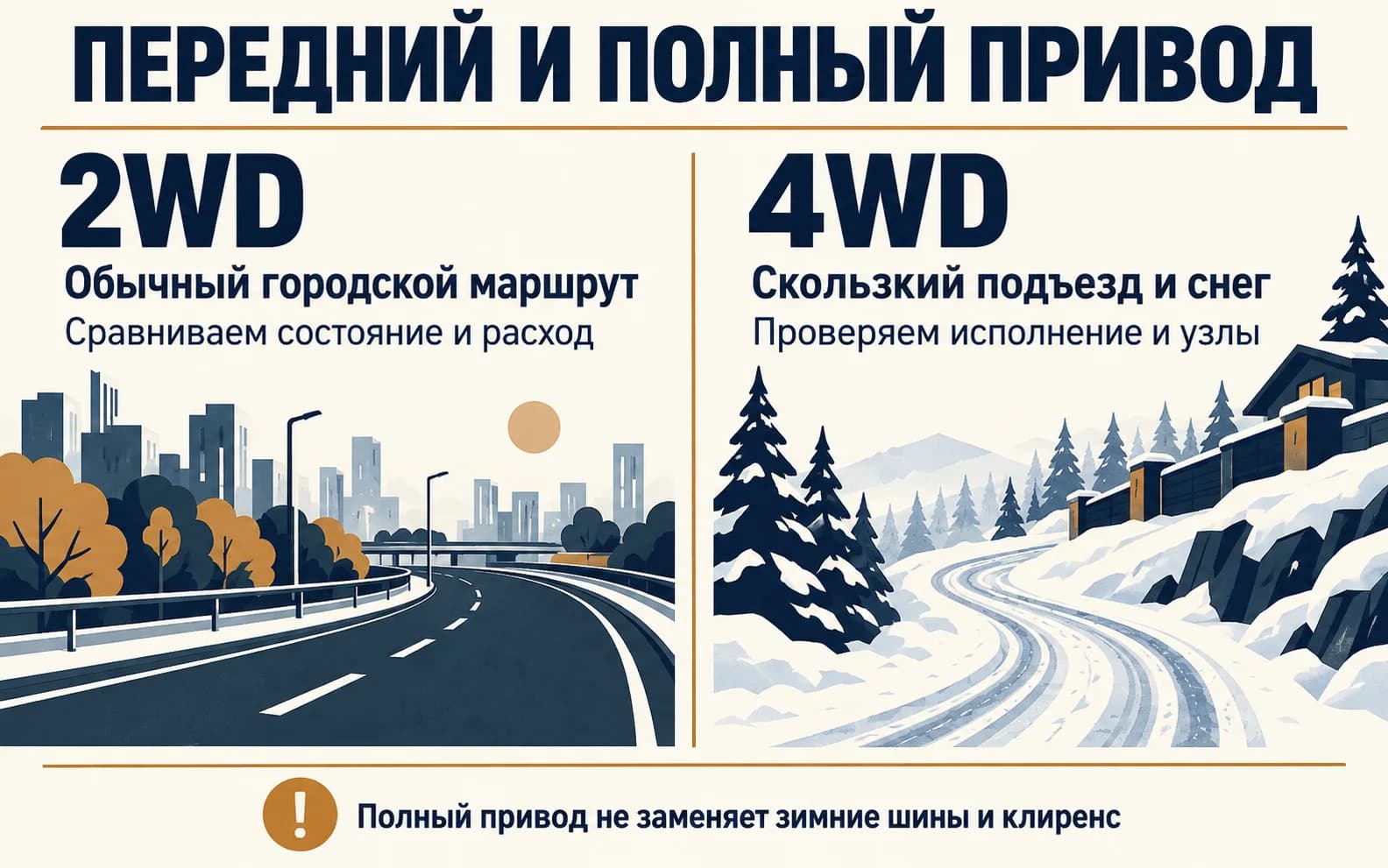 Выбор 2WD или 4WD под обычный город либо скользкий подъезд
