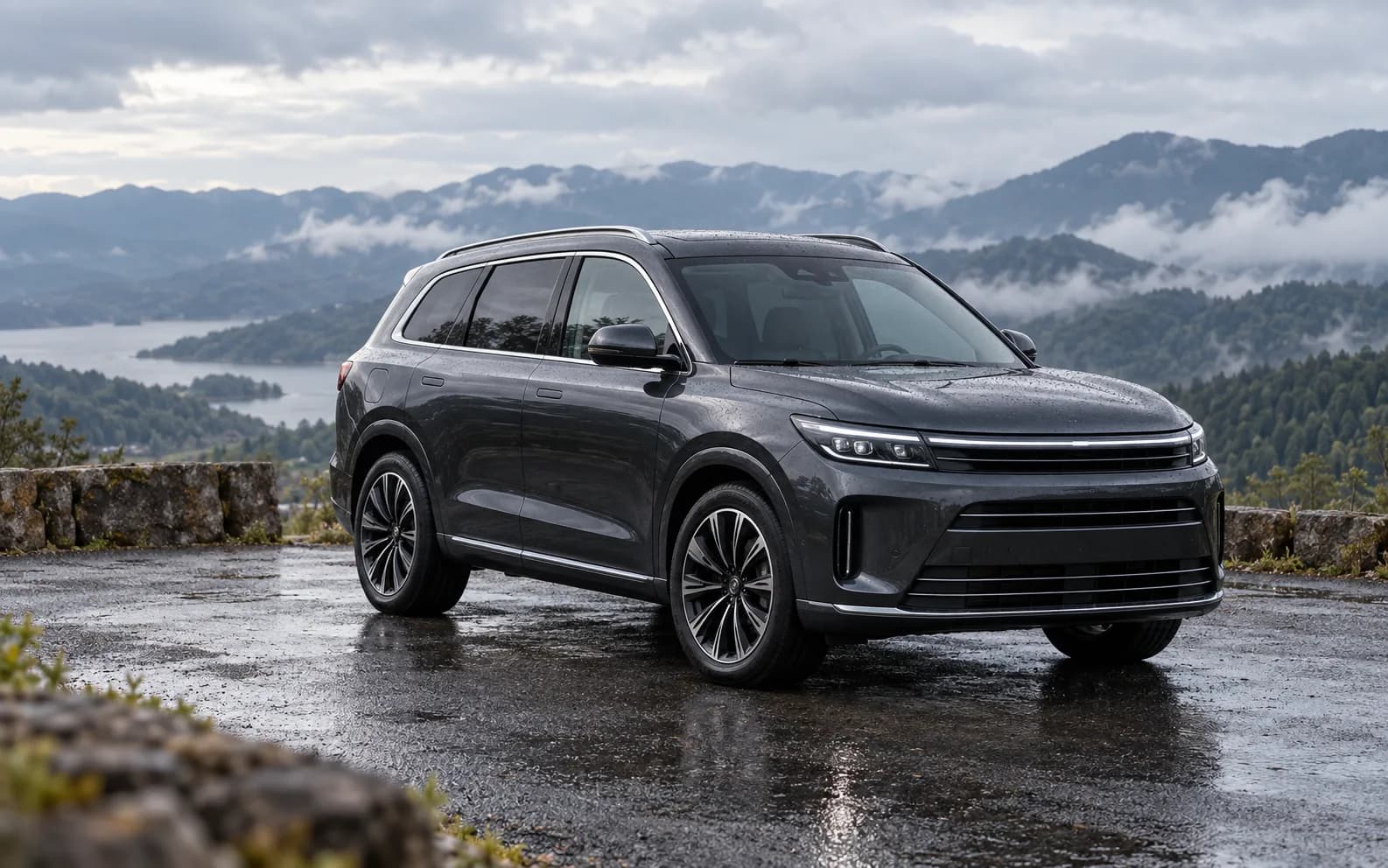 Концептуальная иллюстрация большого кроссовера AITO M7