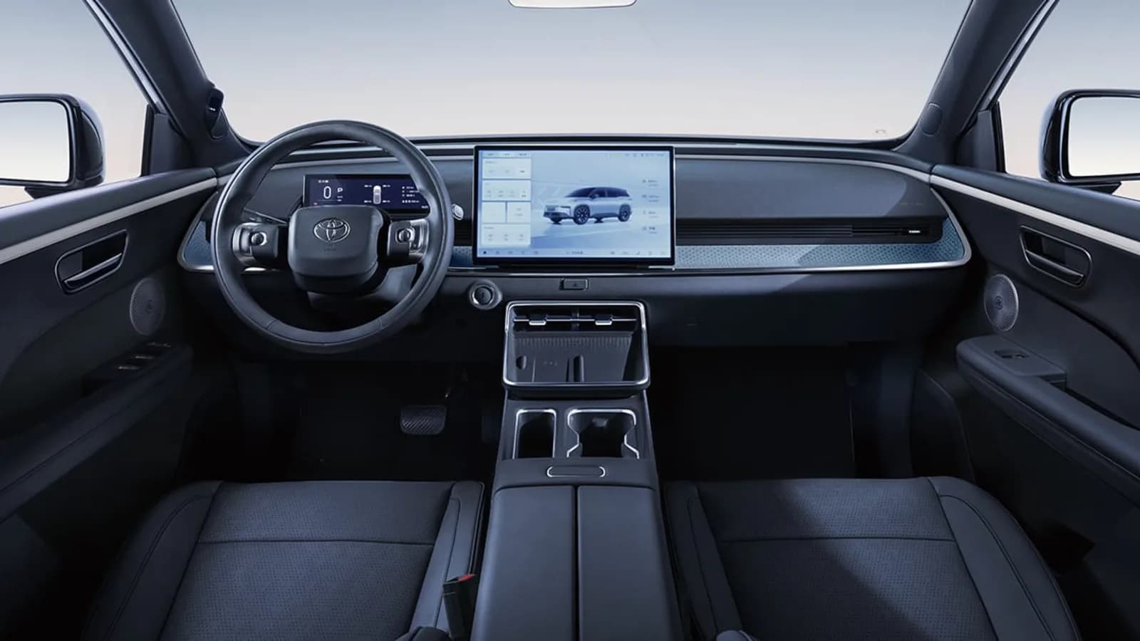 Передняя часть салона Toyota bZ3X 2026
