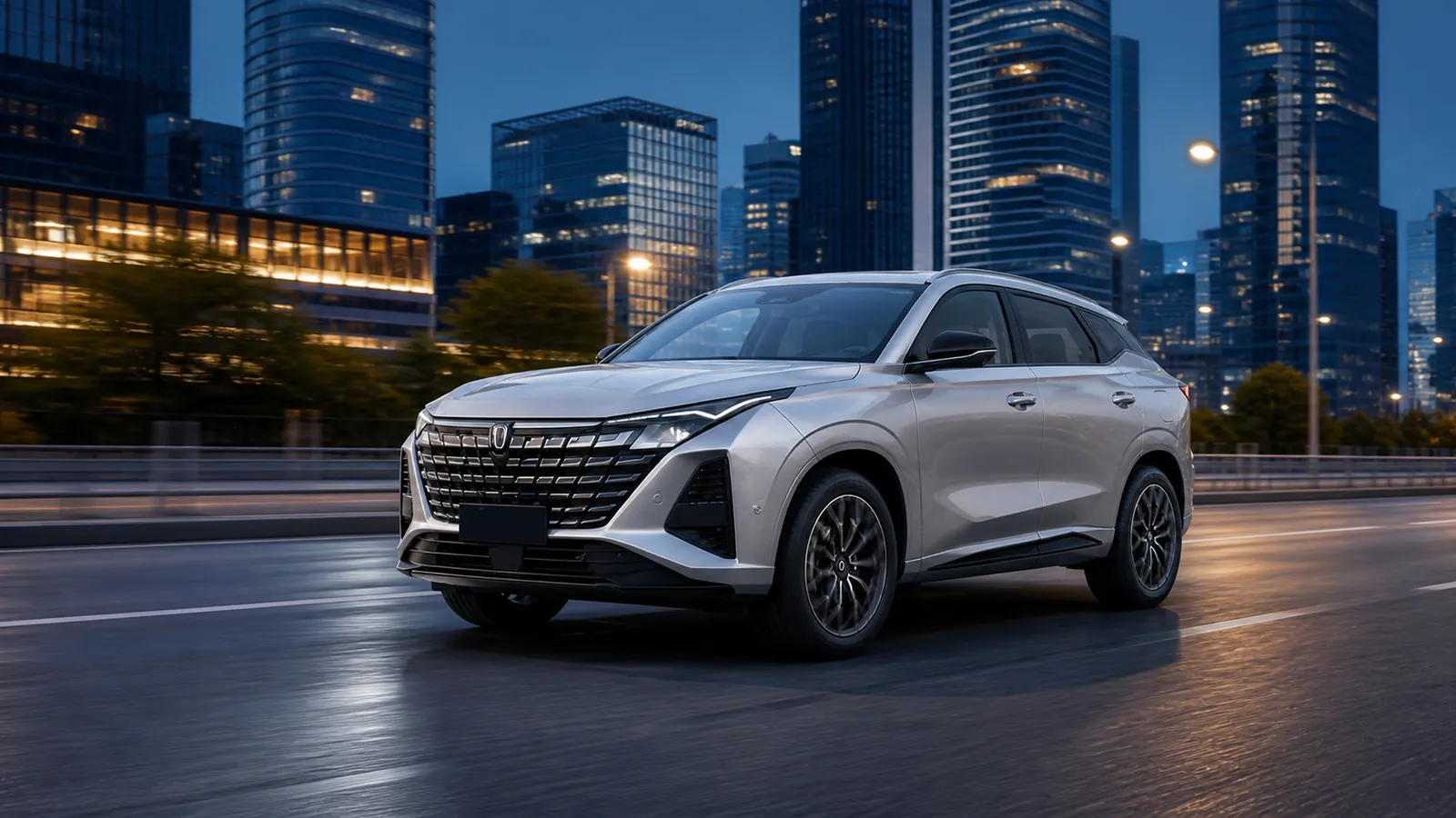 Changan UNI-Z 2026 на городской дороге