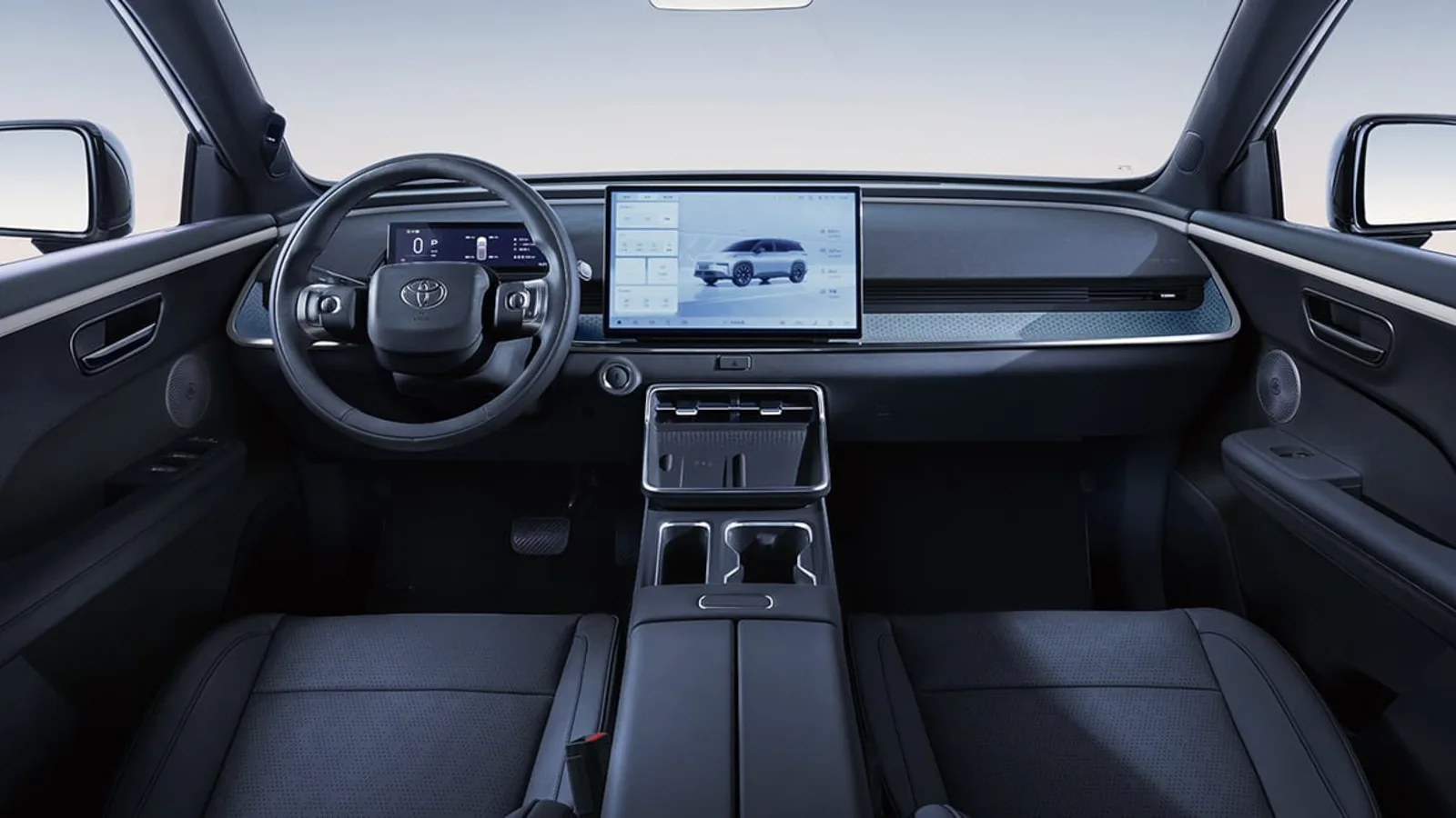 Передняя часть салона Toyota bZ3X
