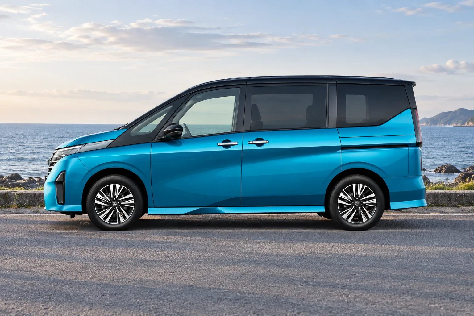 Nissan Serena C28 Highway Star с заводской эмблемой Nissan