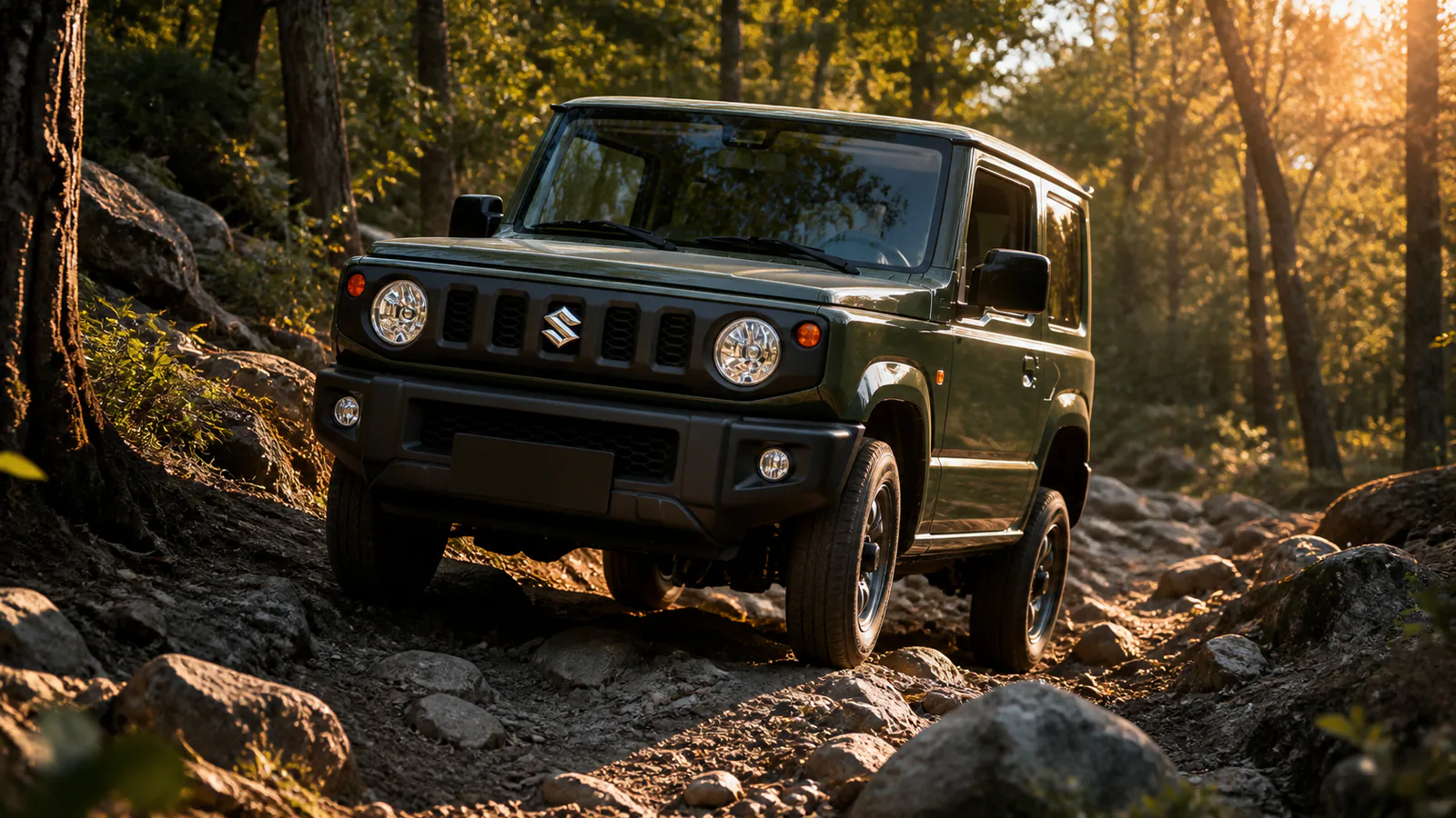 Suzuki Jimny Sierra JB74 на грунтовой дороге