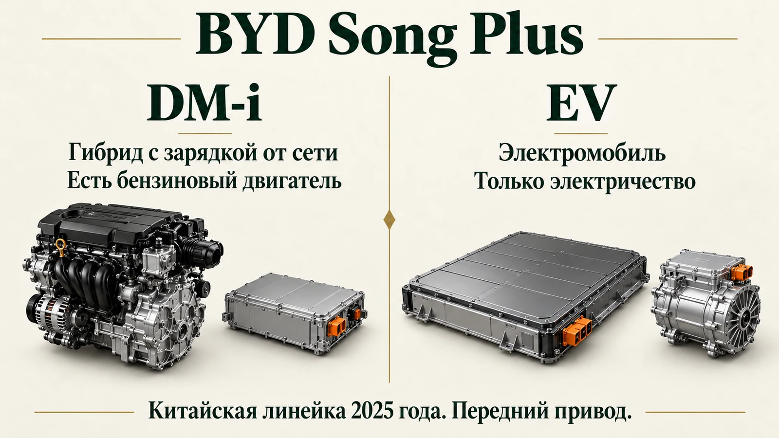 BYD Song Plus: отличия подключаемого гибрида DM-i и электромобиля EV